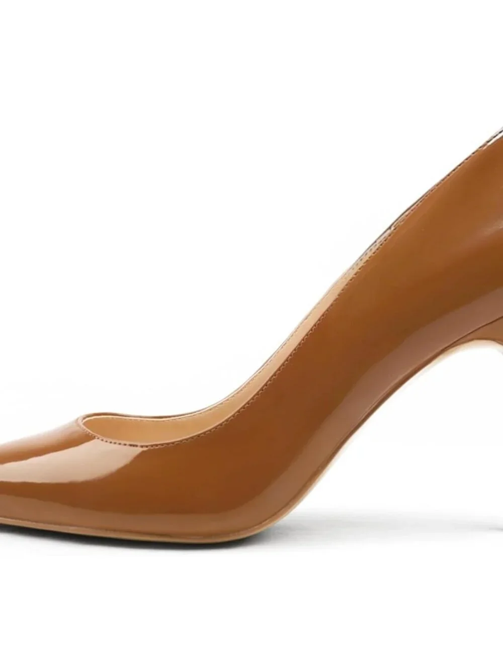 Women's Brown Patent Pump Shoes 3.5